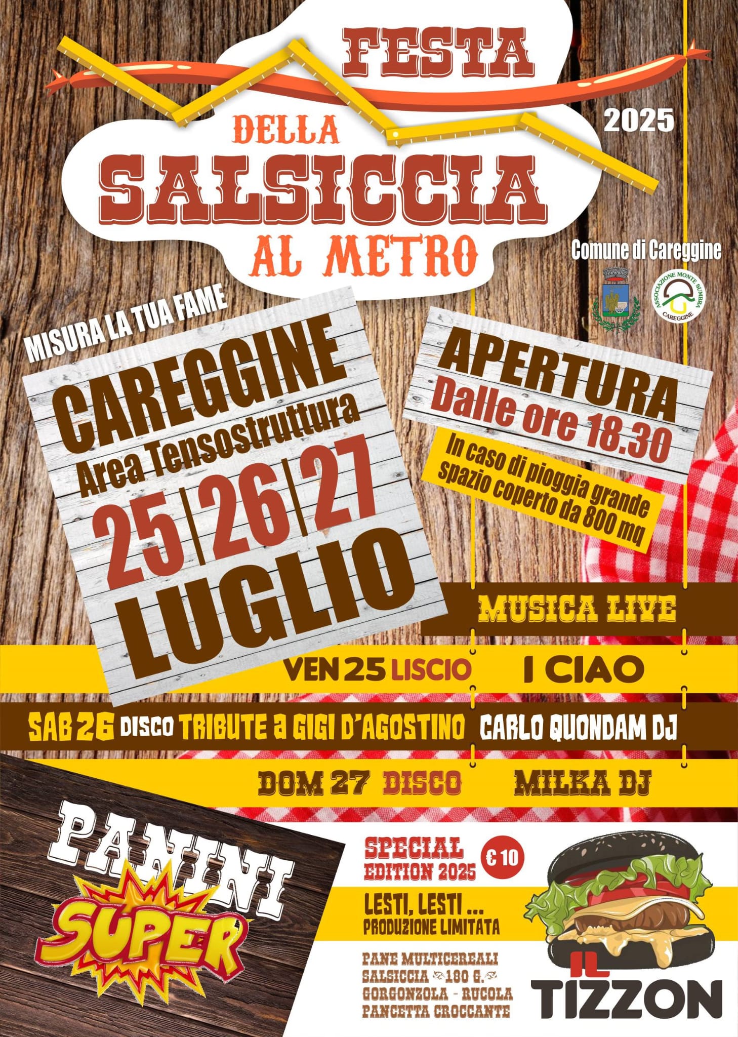 festa salsiccia al metro luglio 2025